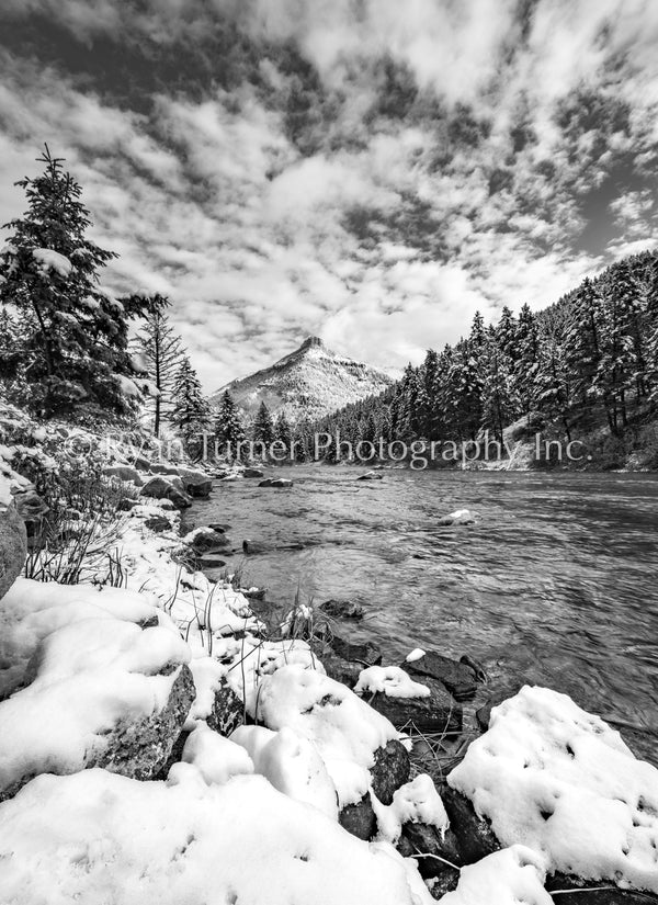 Fresh Snow on Storm Castle B&W