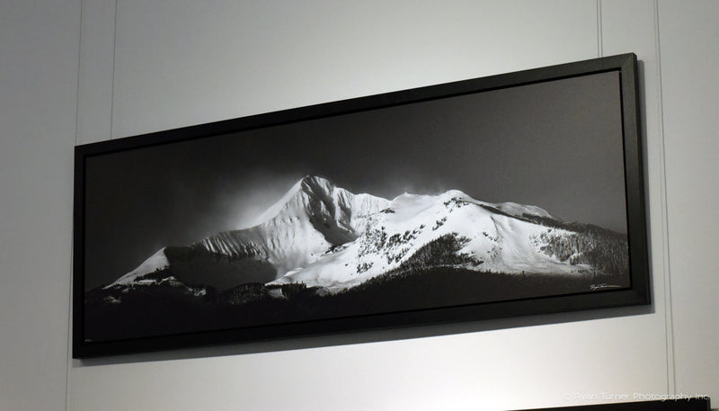 Lone Peak in Alpenglow Light B&W 69/150 (23"x63")